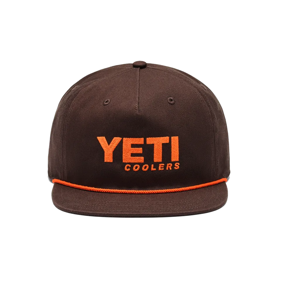 YETI Flat Brim Rope Hat casquette marron snapback