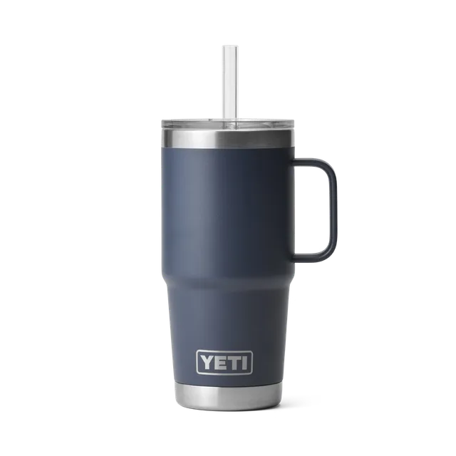 YETI Rambler 25 oz Mug isotherme 739 ml Navy paille