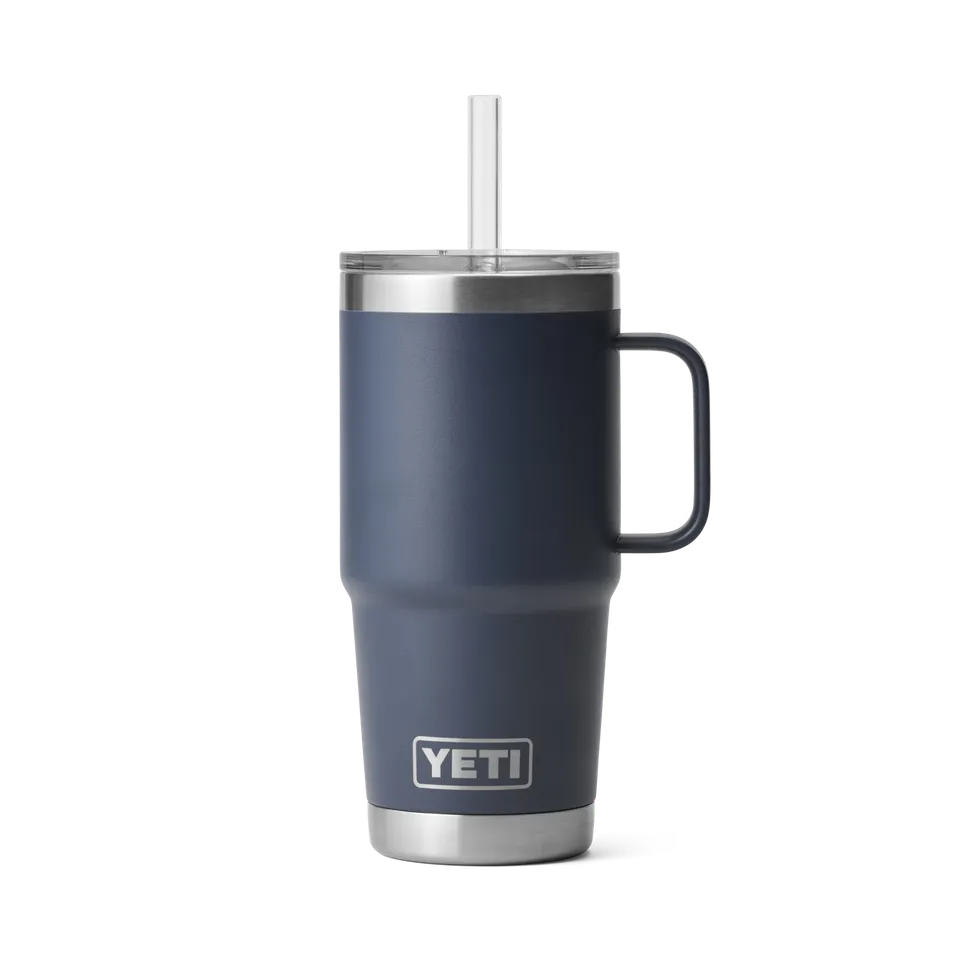 YETI Rambler 25 oz Mug isotherme 739 ml Navy paille