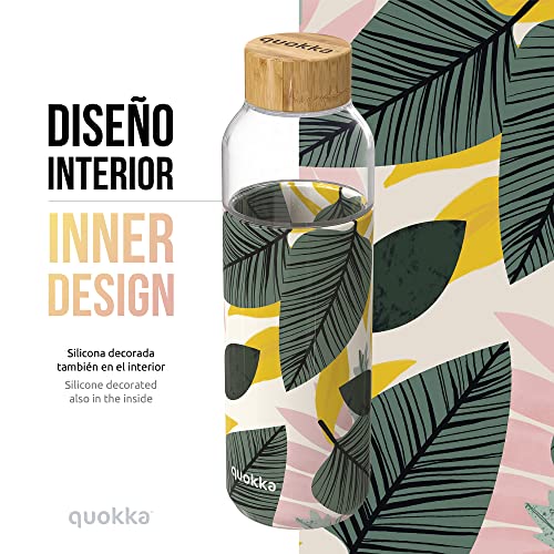 Quokka Flow bouteille verre 660 ml Feuilles d'automne