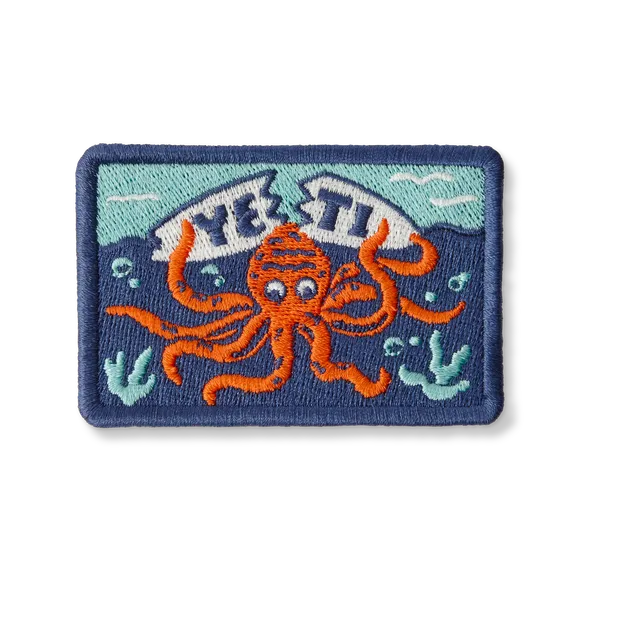 YETI Heritage Patch pieuvre côtier bleu pour sac
