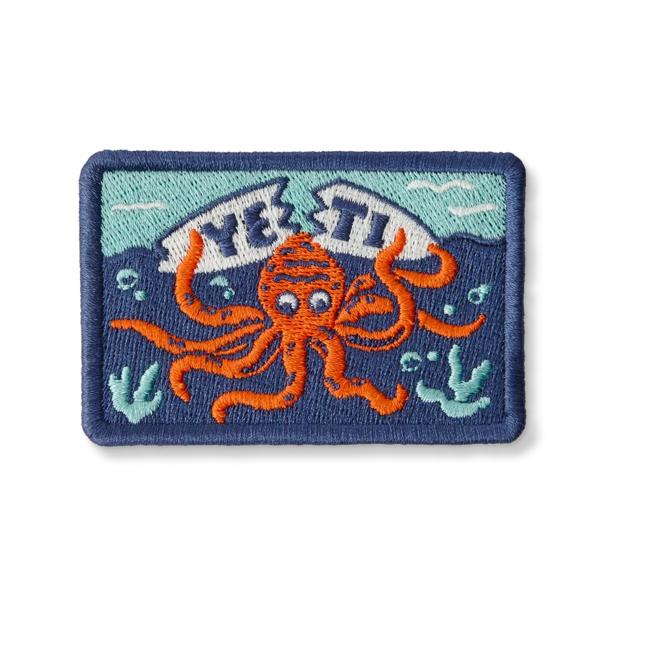 YETI Heritage Patch pieuvre côtier bleu pour sac