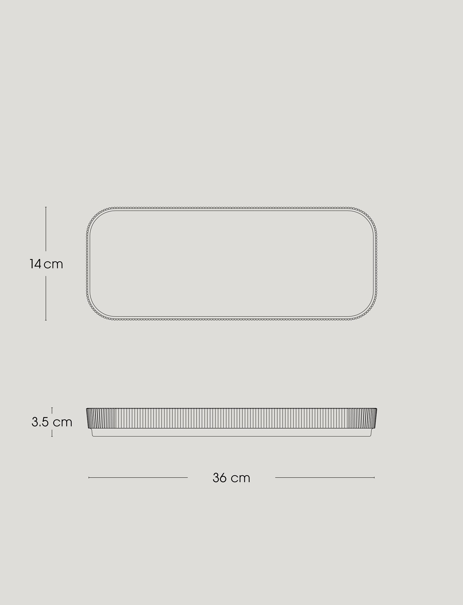 Stelton Pilastro plat de service verre 36 cm