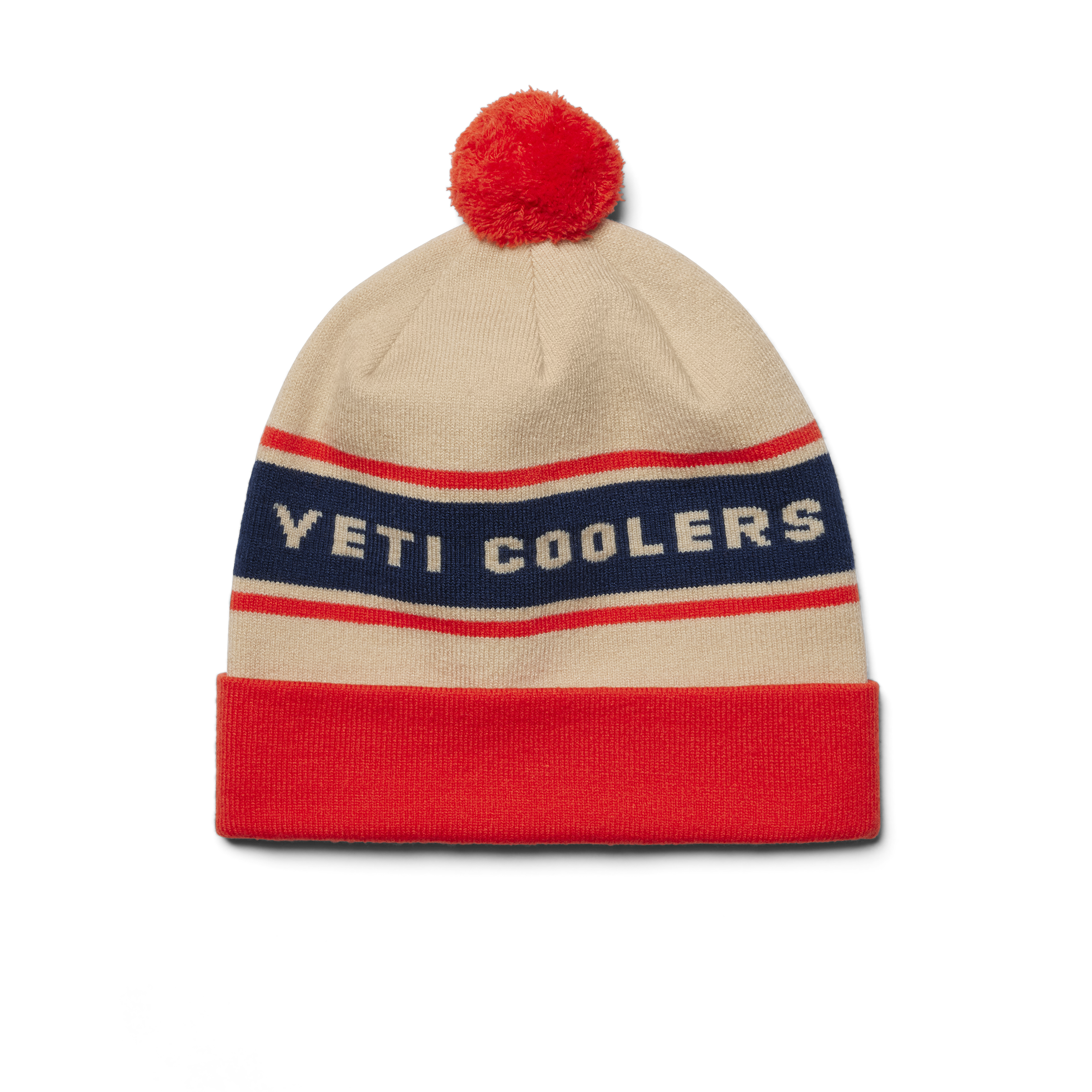 YETI Coolers bonnet pompon blanc orange taille unique
