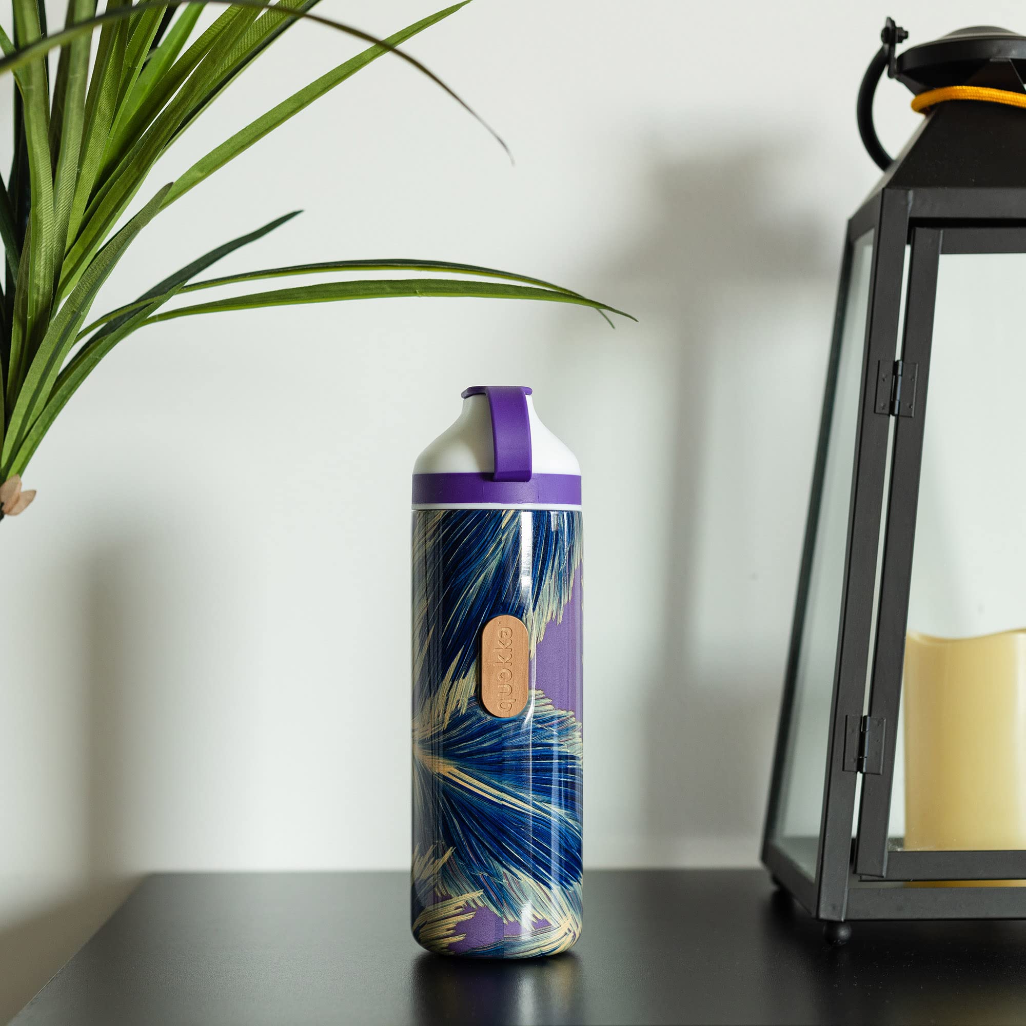 Quokka Mineral Steel Bouteille Inox 430 ml Feuille Électrique