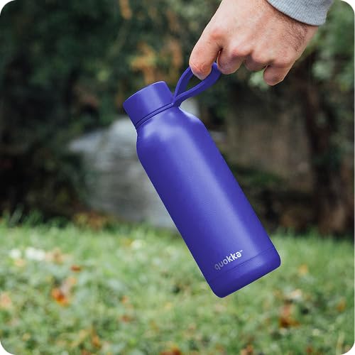Quokka Solid Strap Dusk Blue bouteille isotherme 510 ml inox