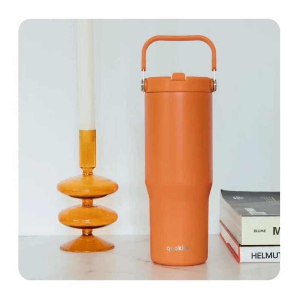 Quokka Core Cup Papaya Orange 860 ml tasse isotherme poignée