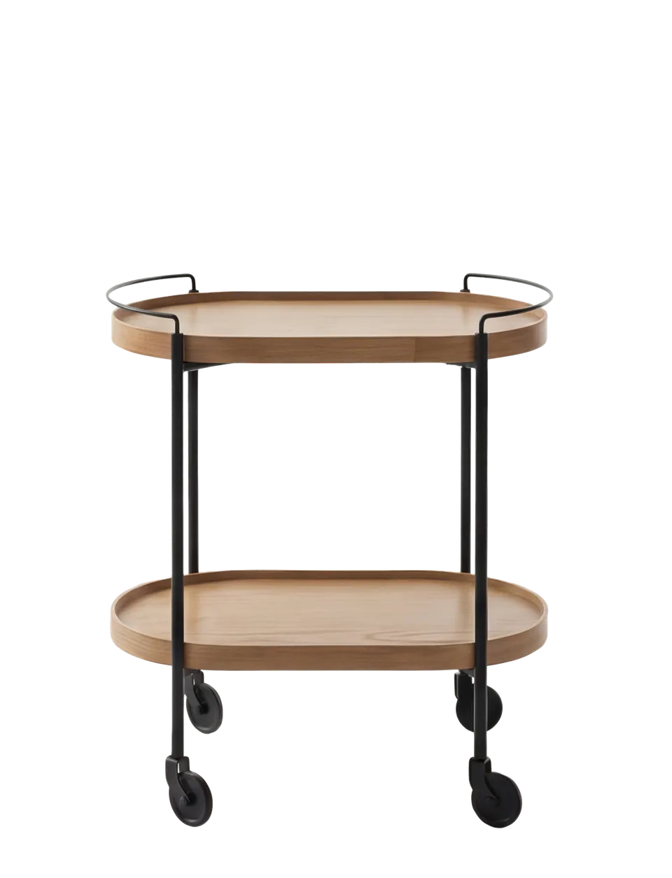 Stelton Hem desserte 65 cm chêne 2 plateaux roulettes