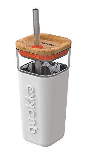 Quokka Liquid Cube verre paille Inner Graffiti 540 ml noir