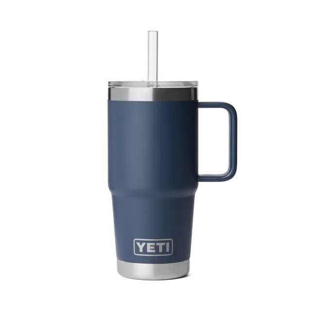 YETI Rambler 25 oz mug paille isotherme 739 ml Navy