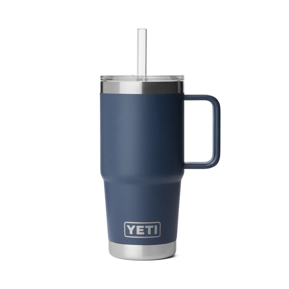YETI Rambler 25 oz mug paille isotherme 739 ml Navy