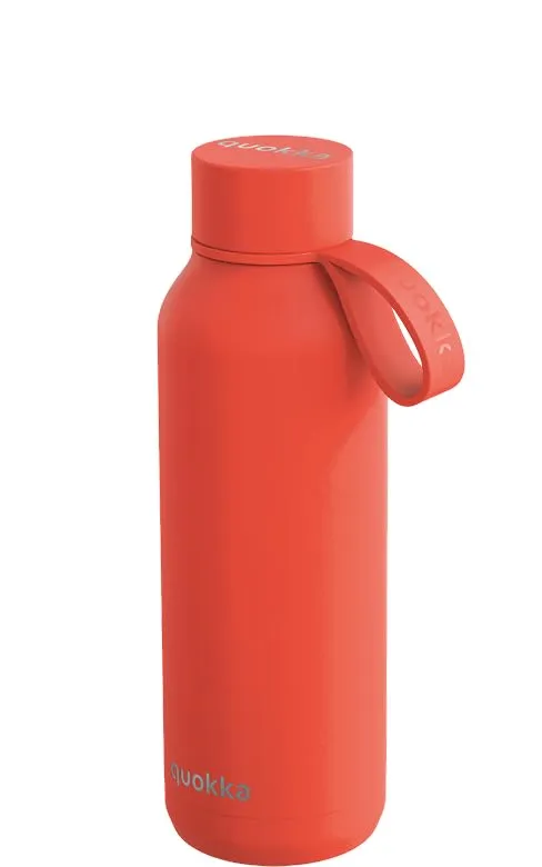 Quokka Solid Strap Orange bouteille isotherme 510 ml