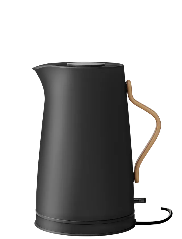 Stelton Emma bouilloire électrique 1,2 L noire hêtre
