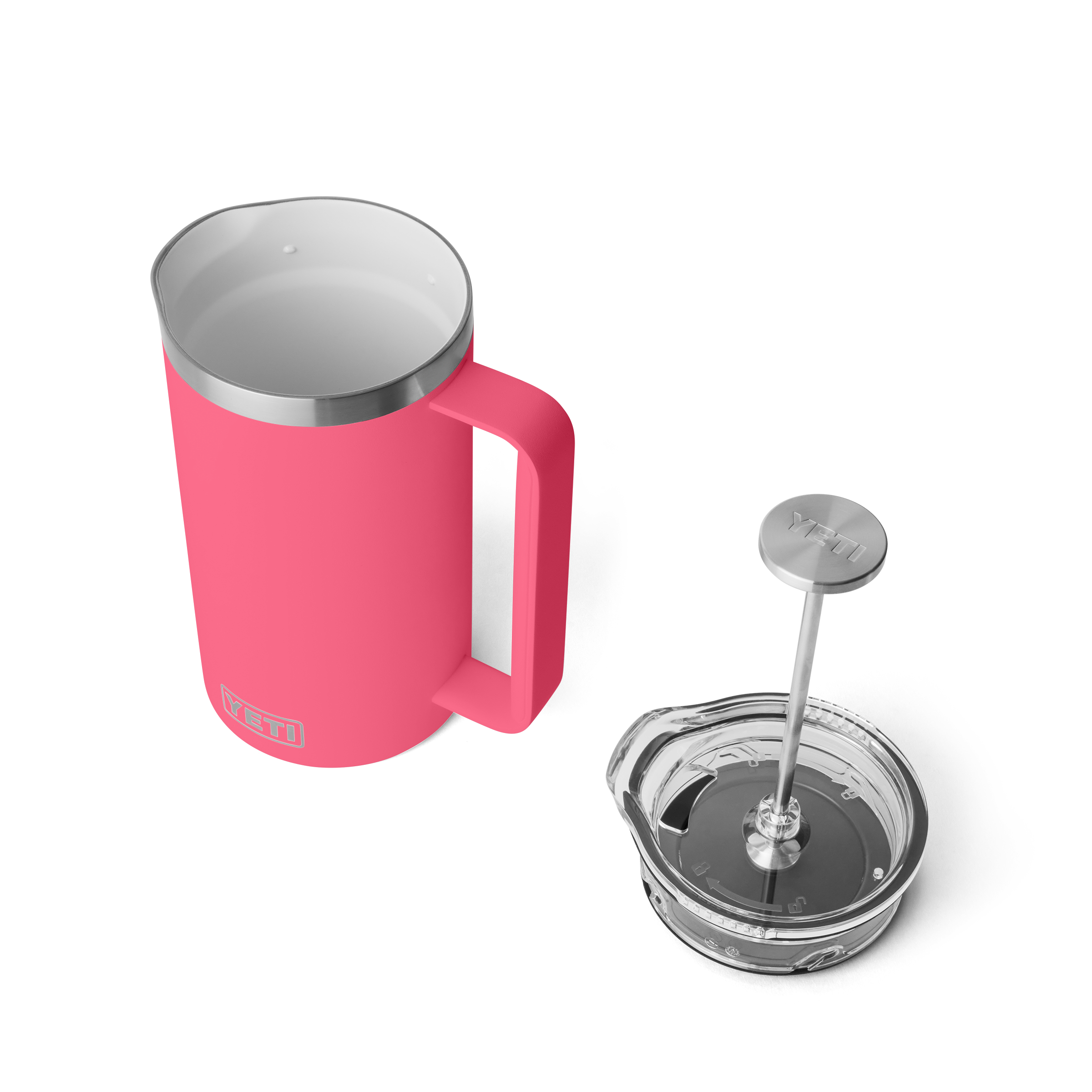 YETI Rambler Cafetière Piston 1 L Rose Isotherme Inox