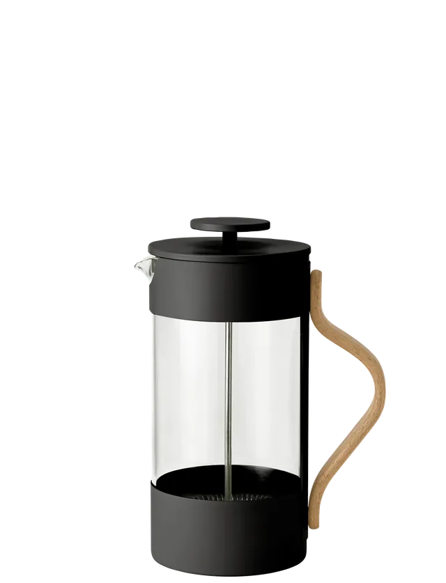 Stelton Emma cafetière piston 1 L acier hêtre