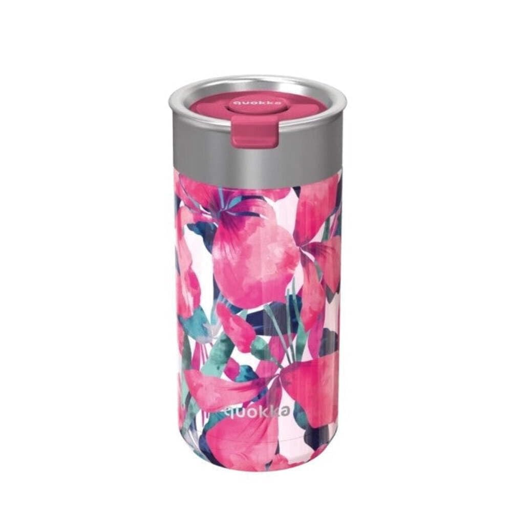 Quokka Boost tasse isotherme Pink Bloom 400 ml infuseur