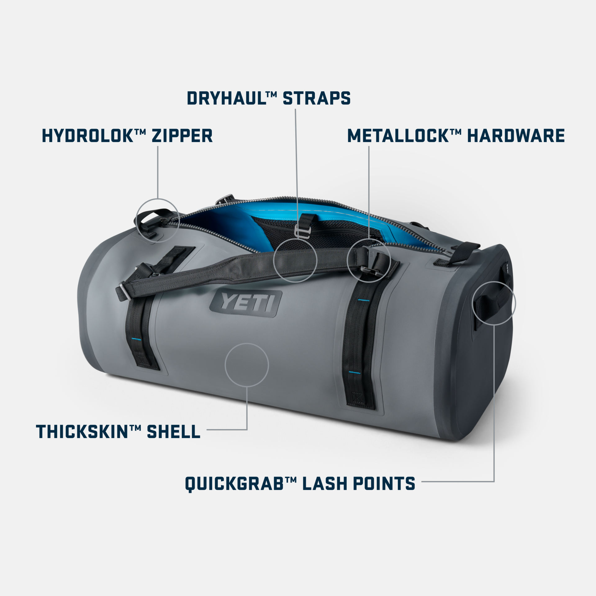 YETI Panga 75L sac duffel étanche Storm Grey