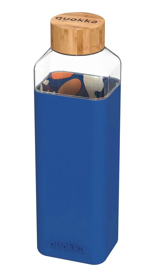 Quokka Storm bouteille en verre 700 ml Jardin Abstrait silicone