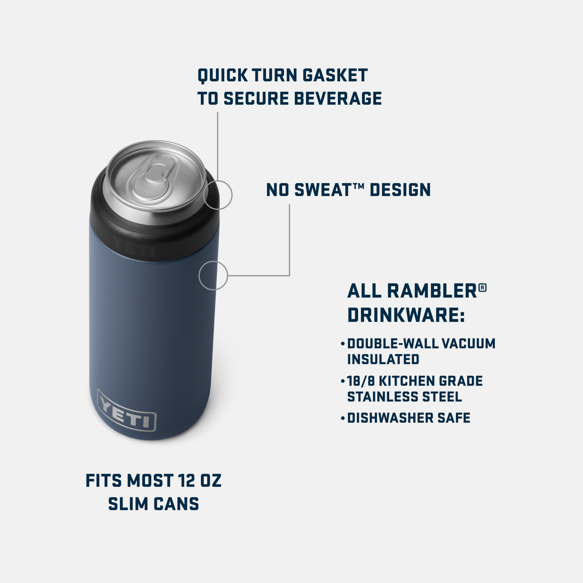 YETI Rambler Colster 250 ml porte-canette isotherme Seafoam