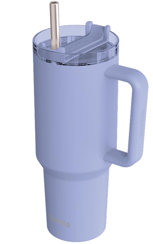 QUOKKA STREAM LAVENDER tasse isotherme 1200 ml inox paille