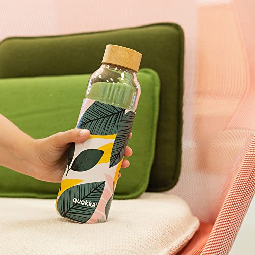 Quokka Flow bouteille verre 660 ml Feuilles d'automne