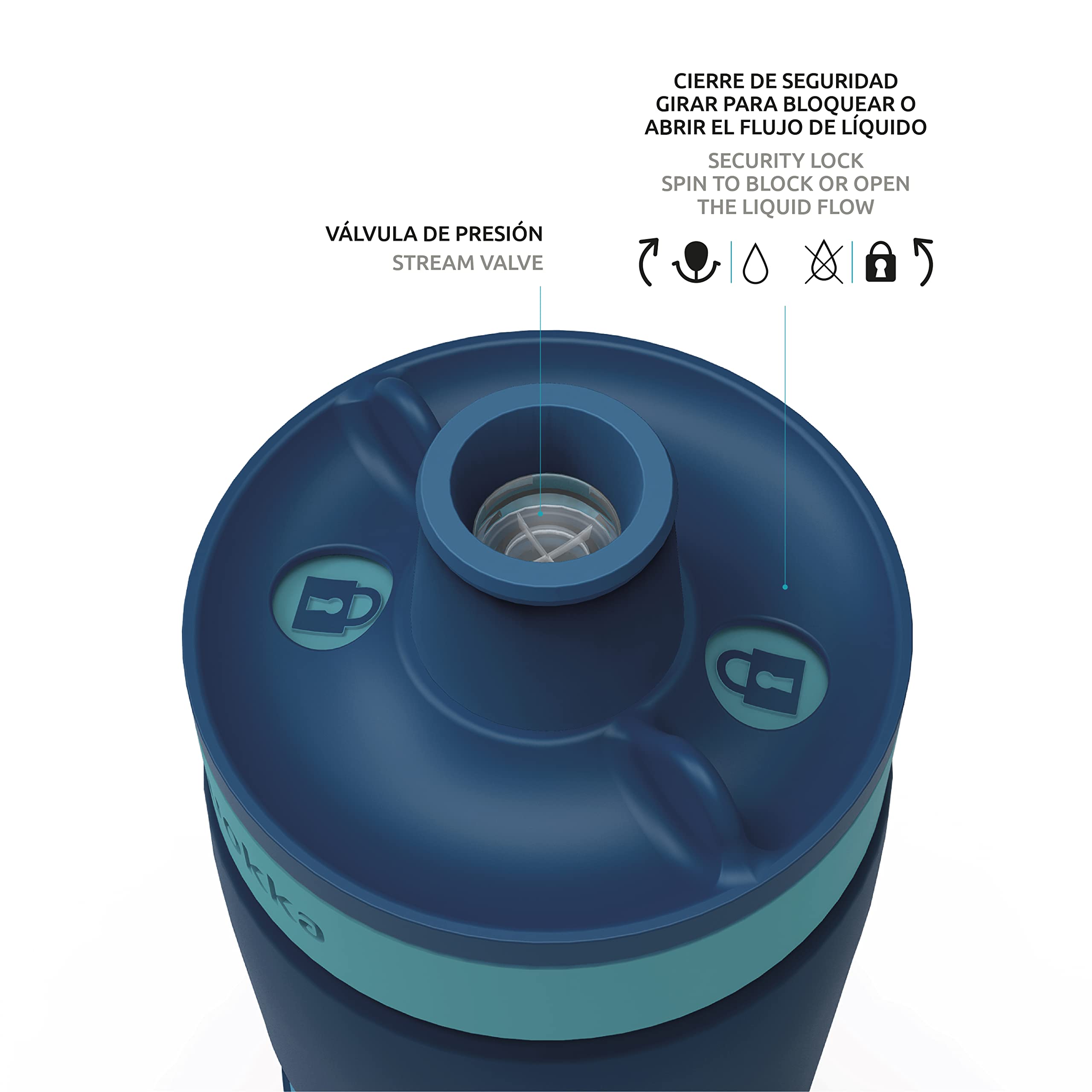 Quokka Sweat gourde sport 680 ml Azurite sans BPA