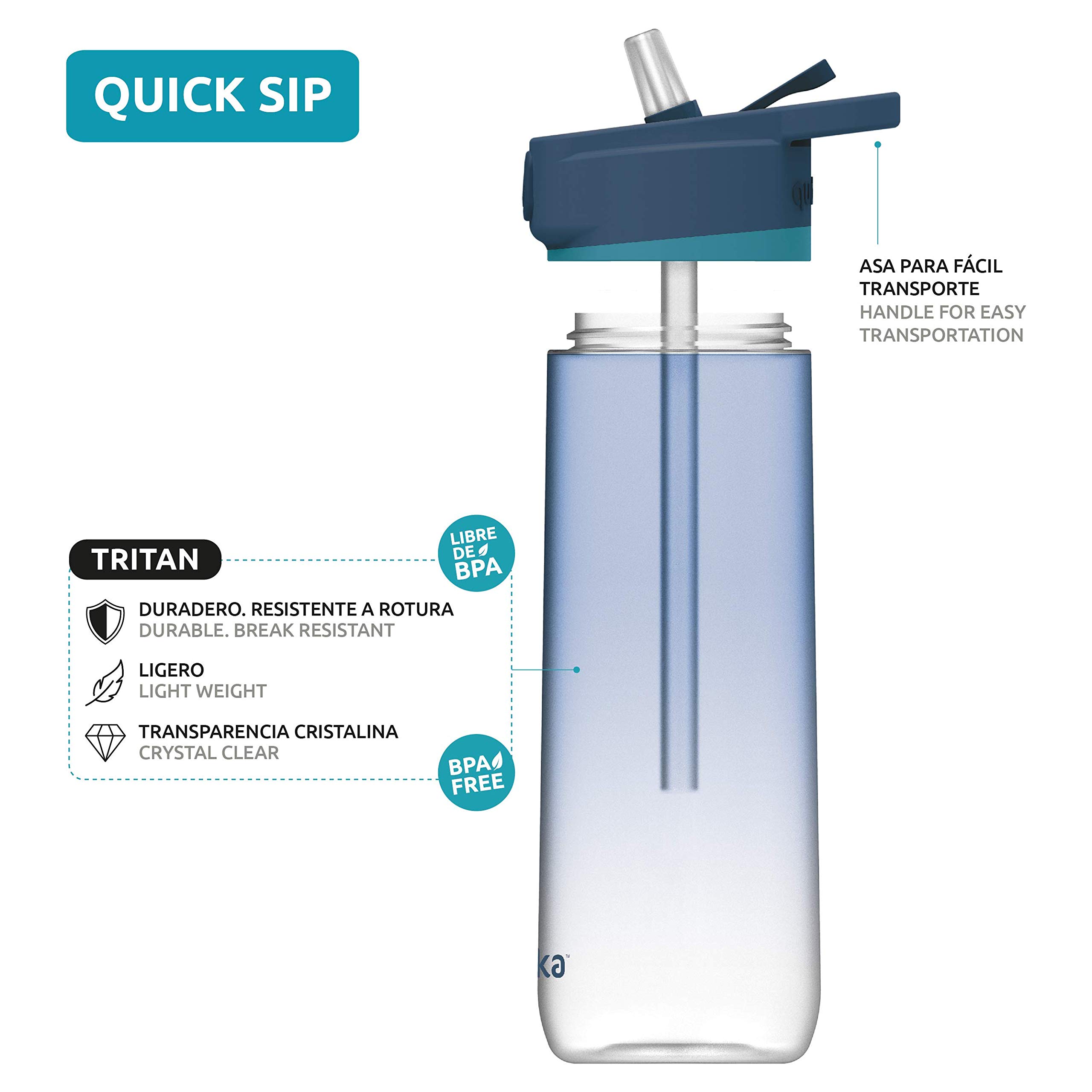 Quokka Quick Sip Home gourde Tritan 830 ml paille