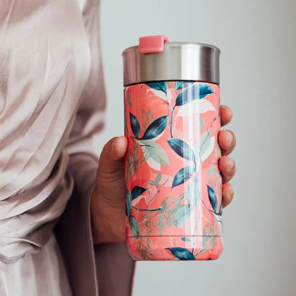 Quokka Boost gobelet isotherme Exotic Rose 400 ml infuseur