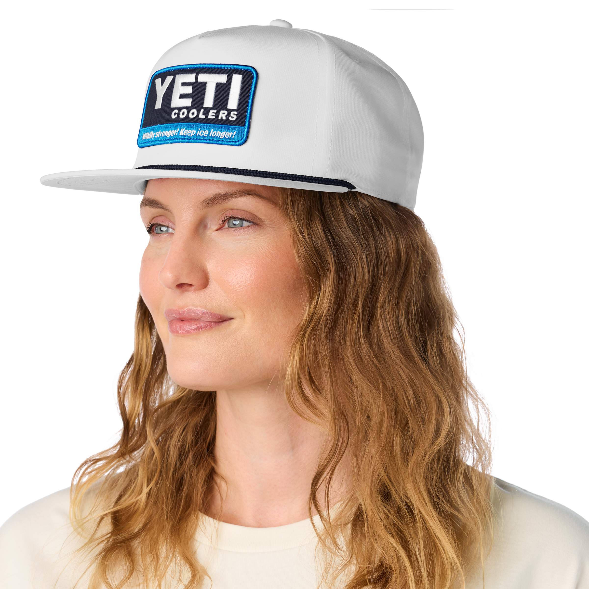 YETI Coolers casquette Flat Brim Rope blanche coton