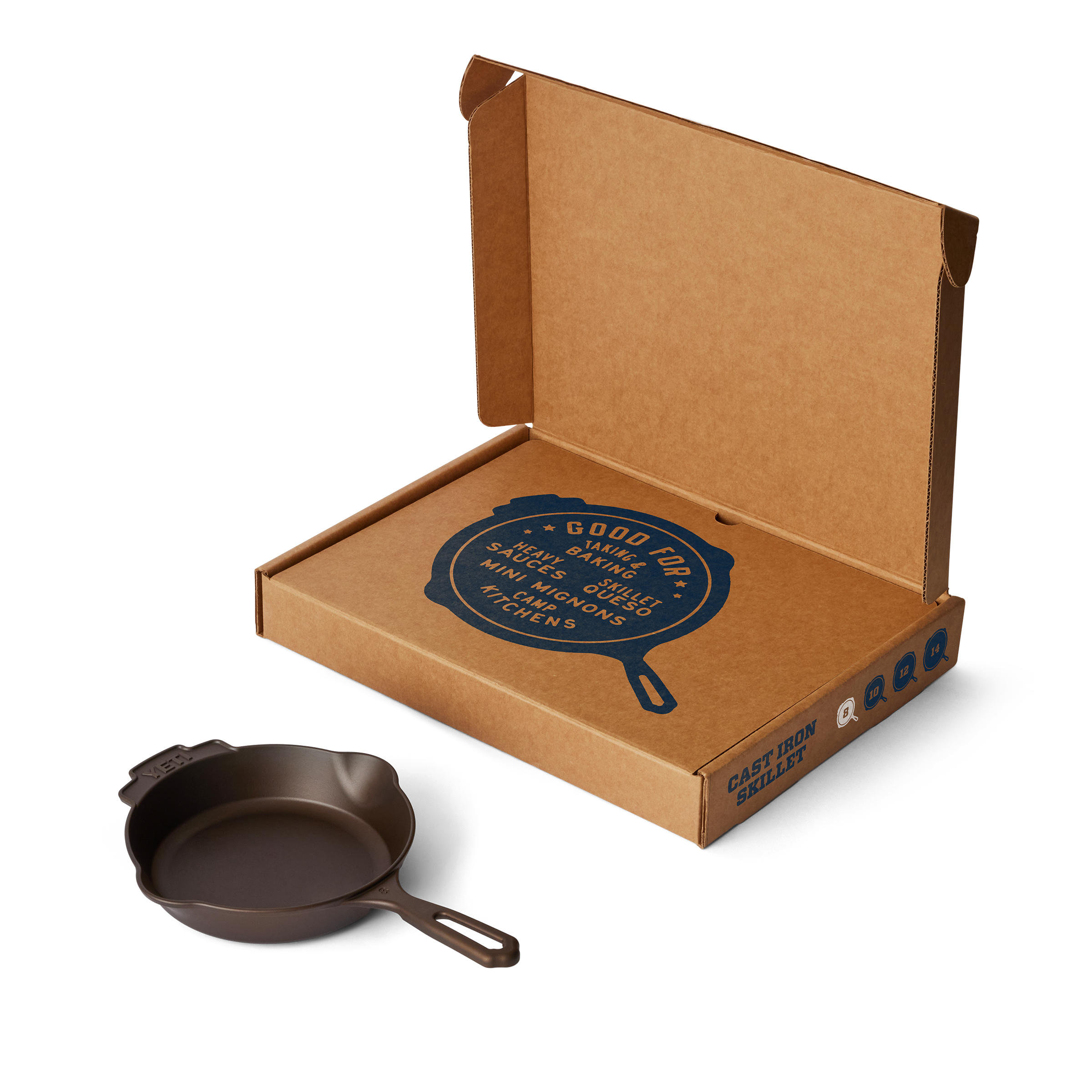 YETI 8 Poêle Fonte Skillet Pré-Culottée