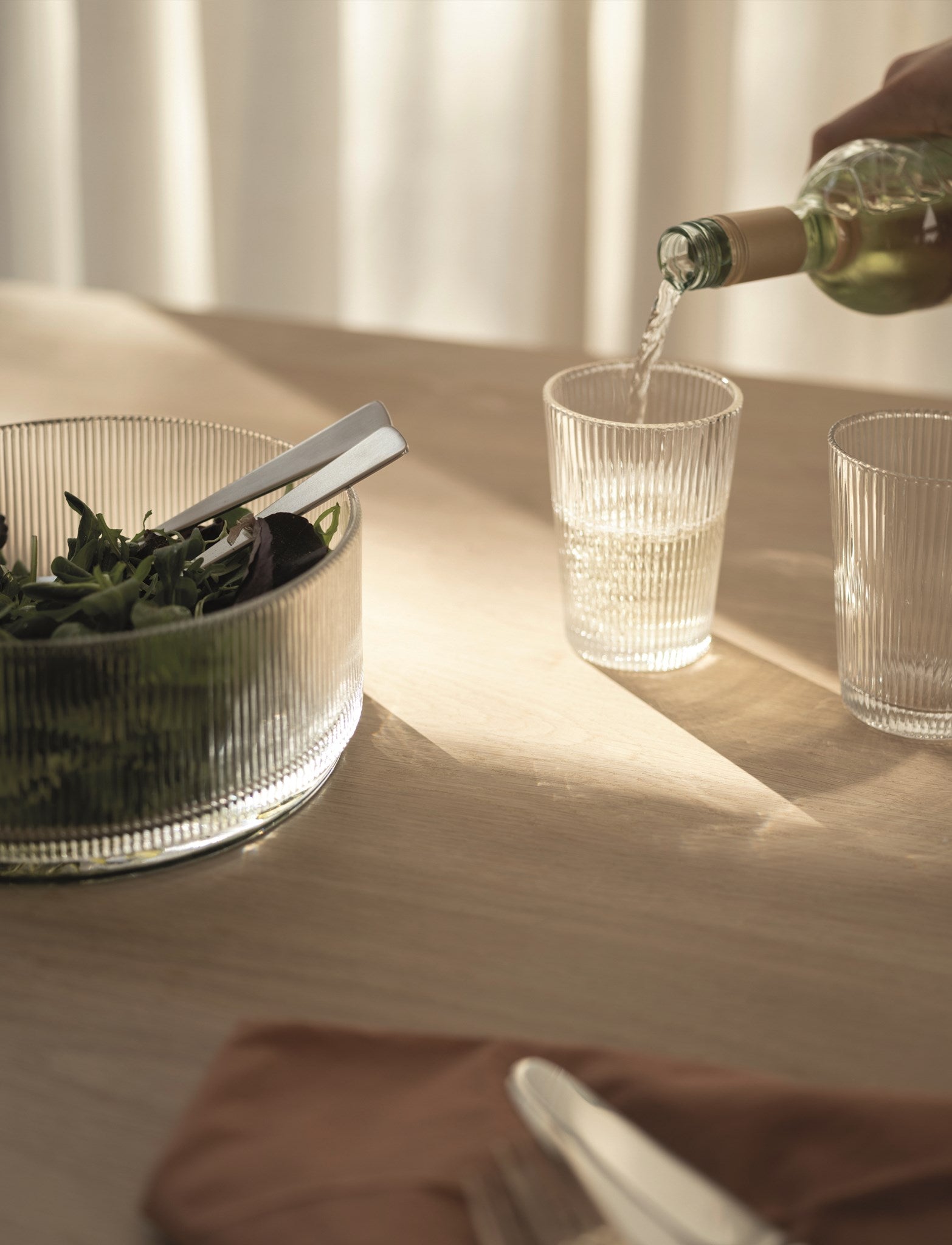 Stelton Pilastro saladier verre côtelé Ø 21 cm