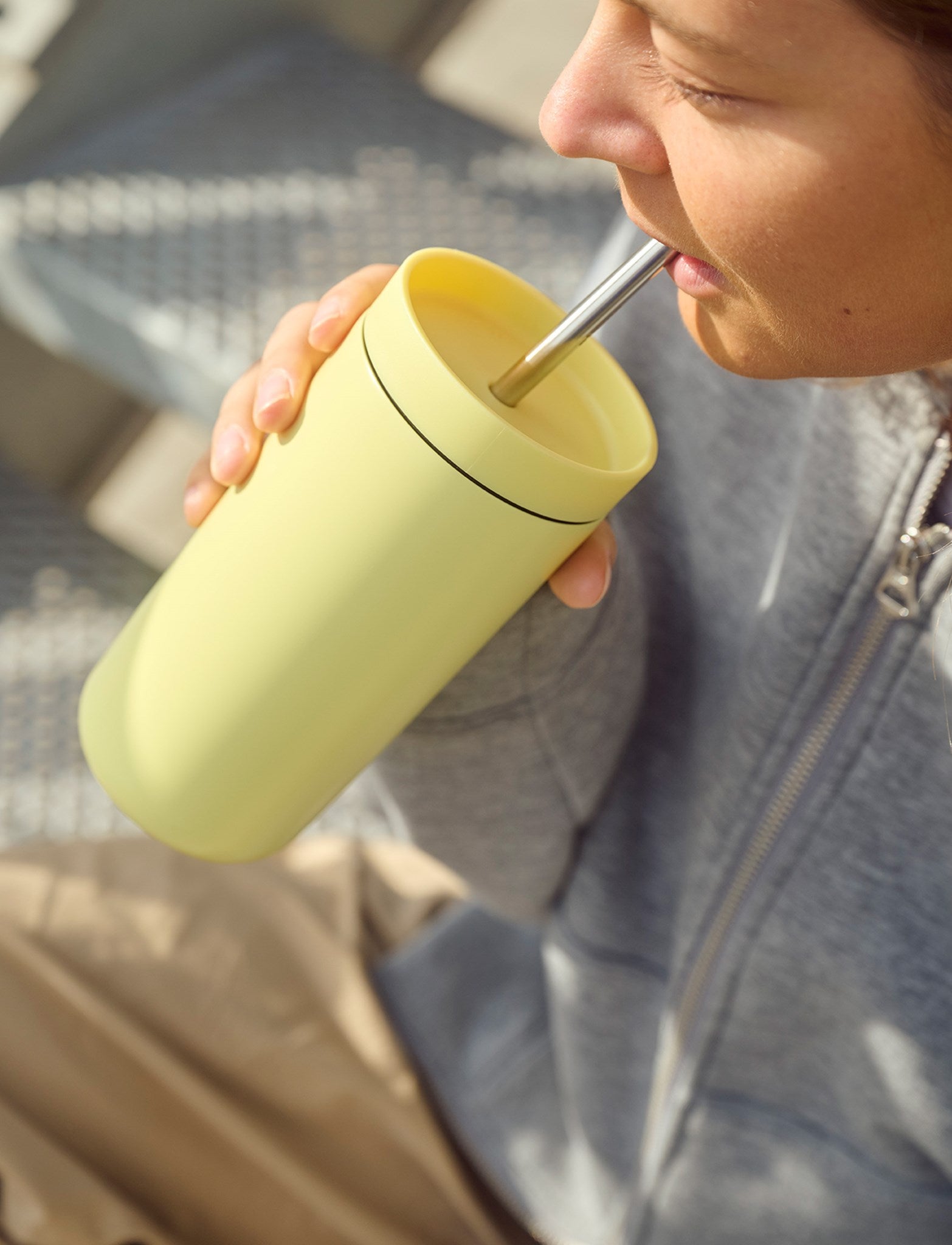 Stelton To Go Sip gobelet isotherme 400 ml paille inox