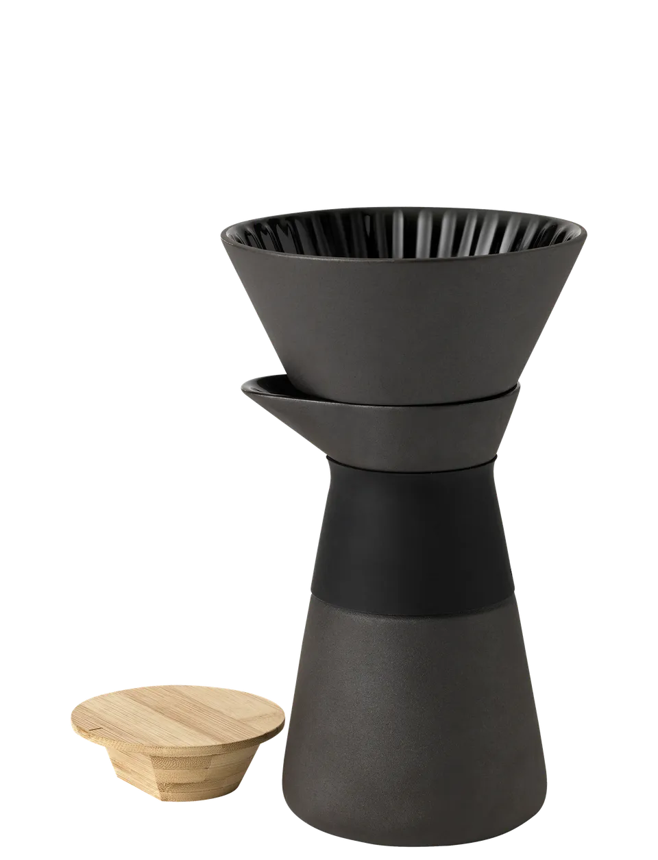 Stelton Theo cafetière filtre 0,6 L grès noir bambou