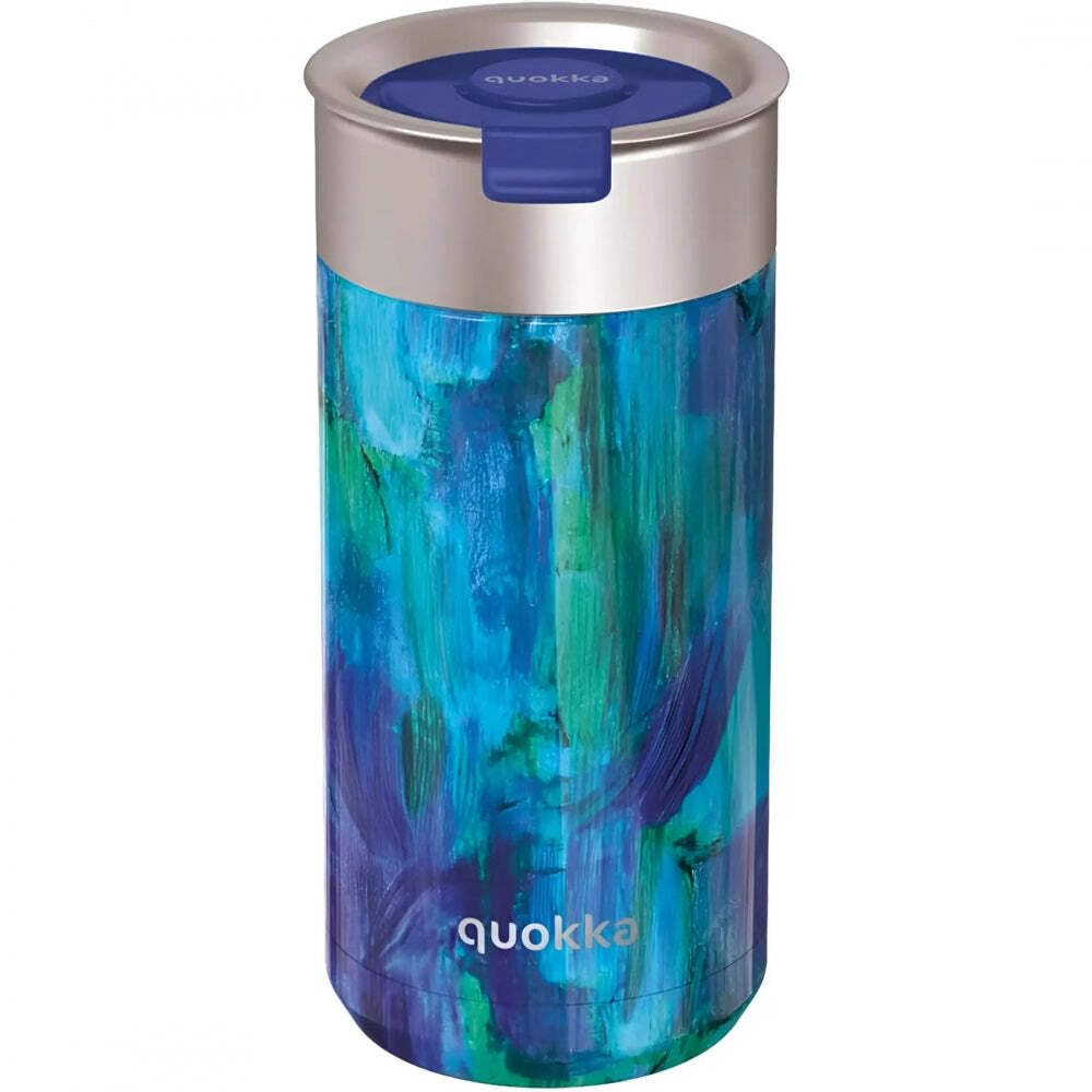Quokka Boost Blue Paint gobelet café 400 ml inox isotherme