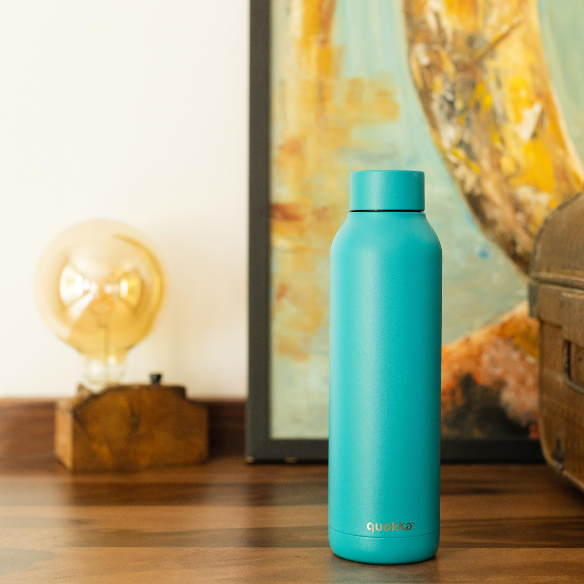 Quokka Solid Bold Turquoise bouteille isotherme 630 ml