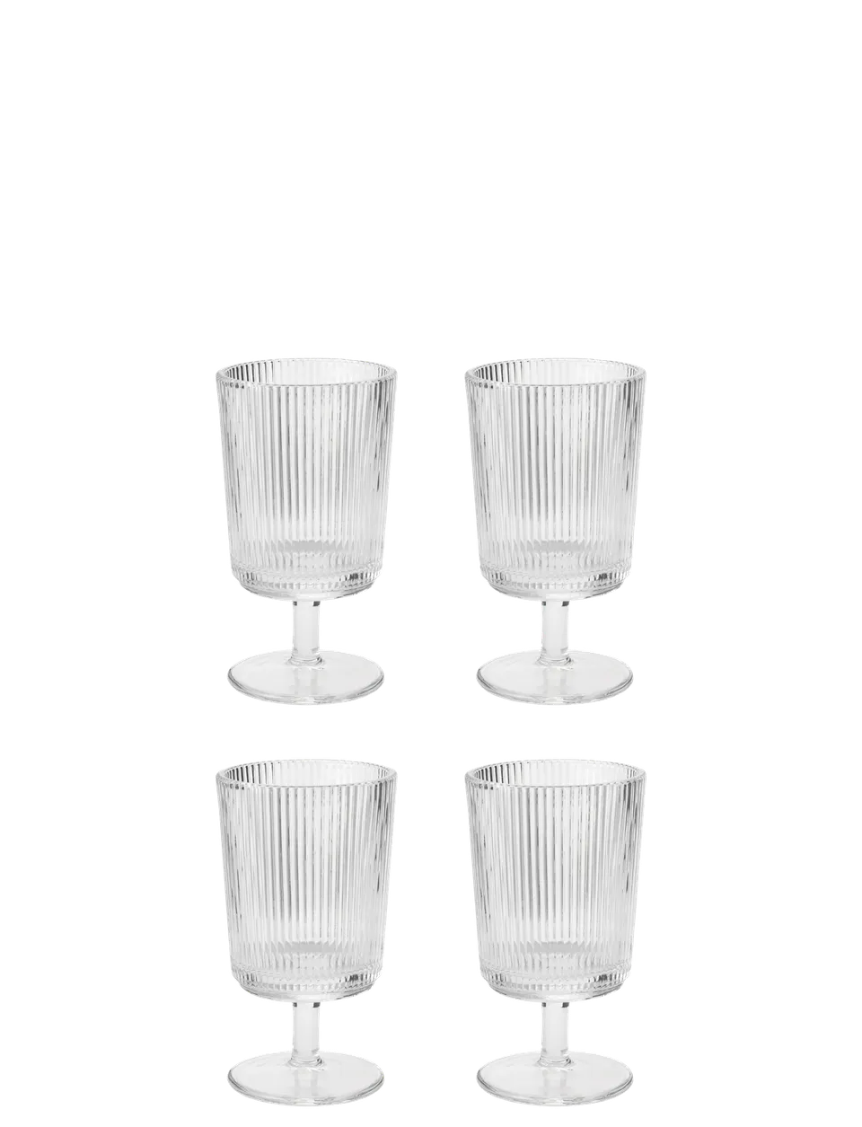 Stelton Pilastro verres à vin 0,18 L lot de 4 striés