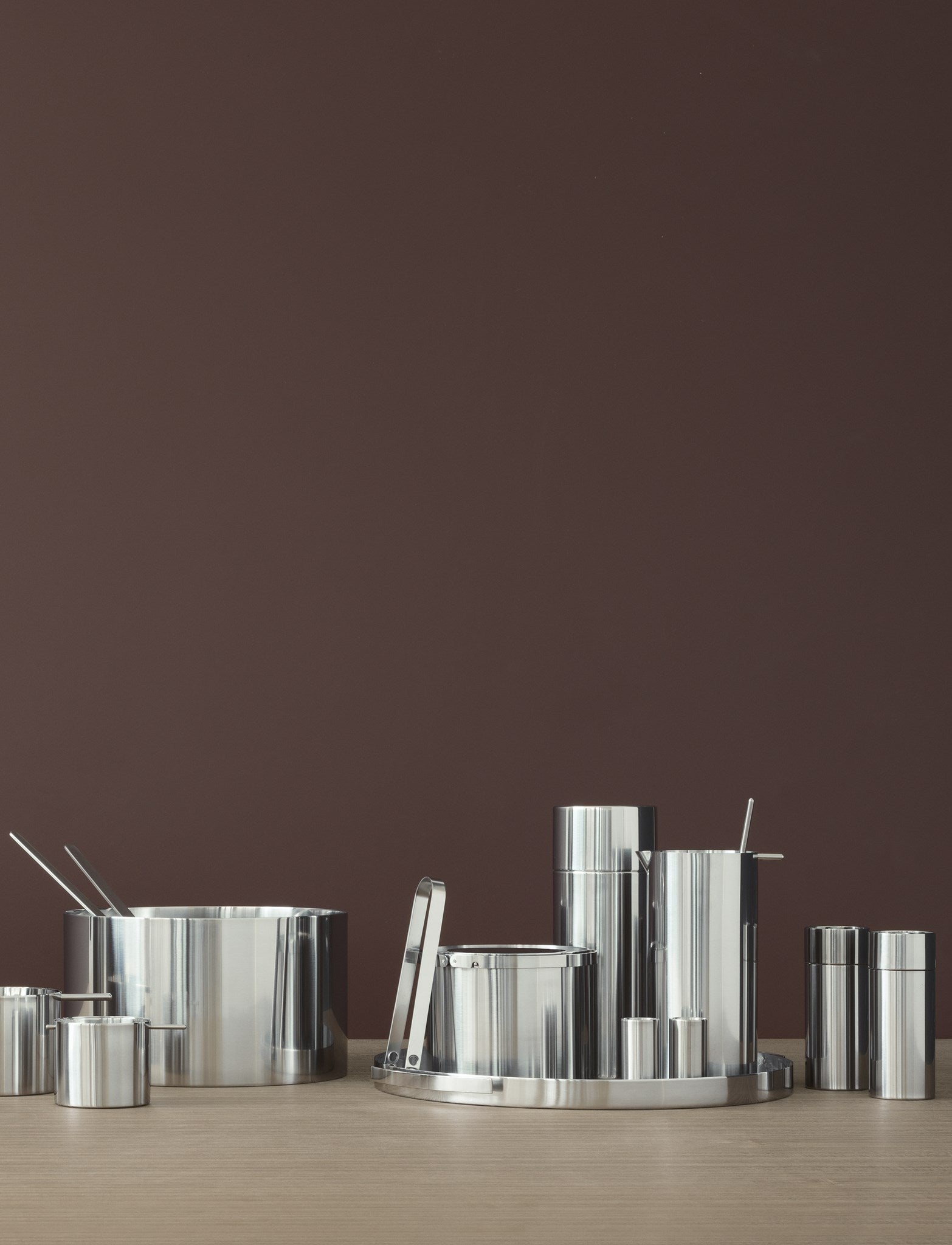 Stelton Cylinda-line set sel et poivre inox