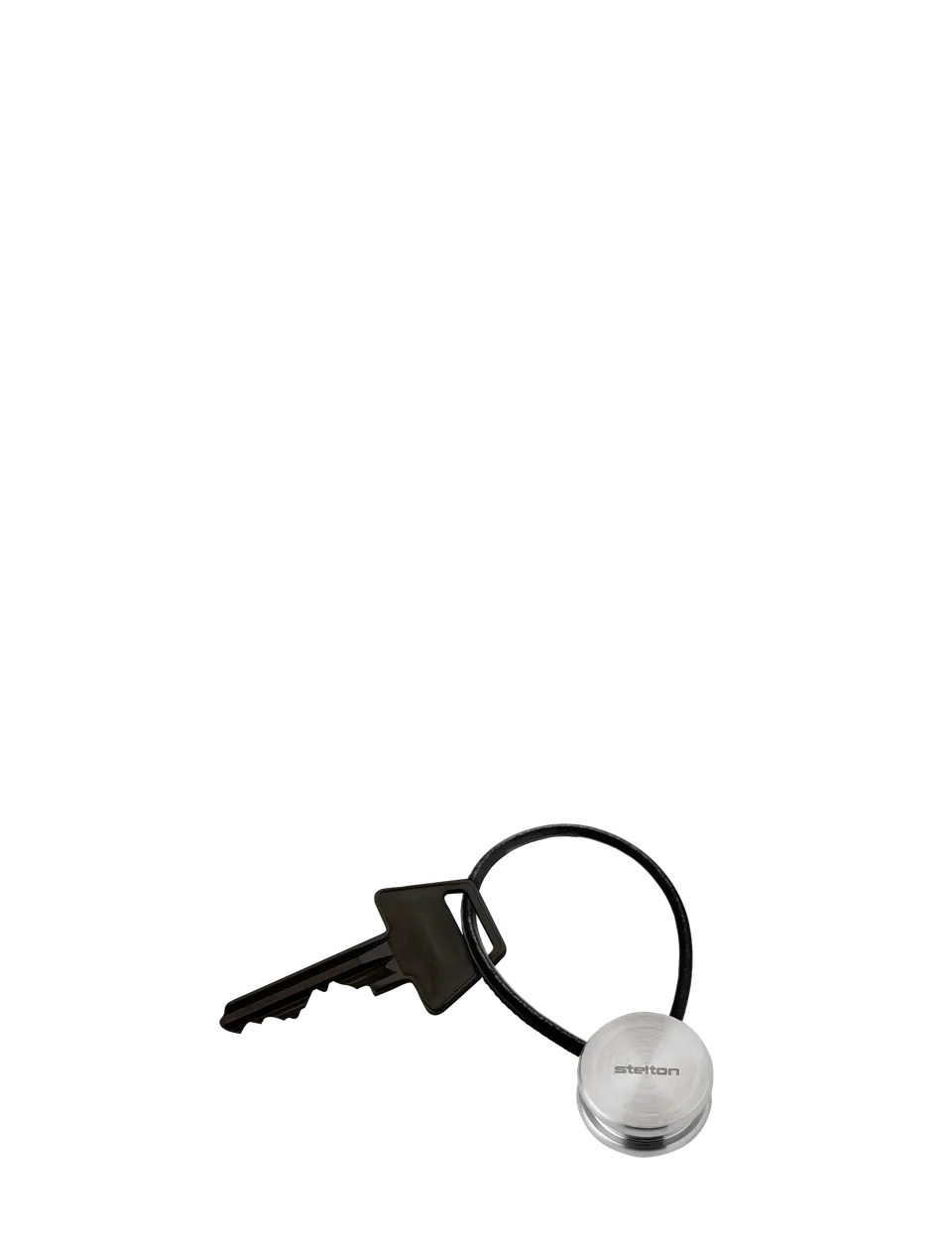 Stelton Classic Journey porte-clés acier cuir noir