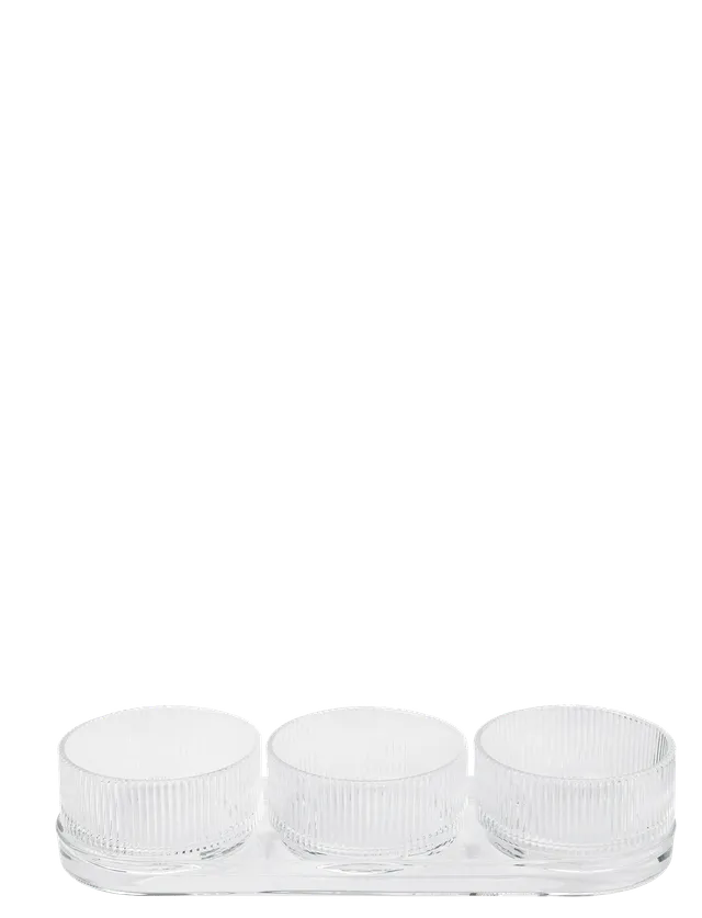 Stelton Pilastro service apéro 3 bols 10 cm + plat