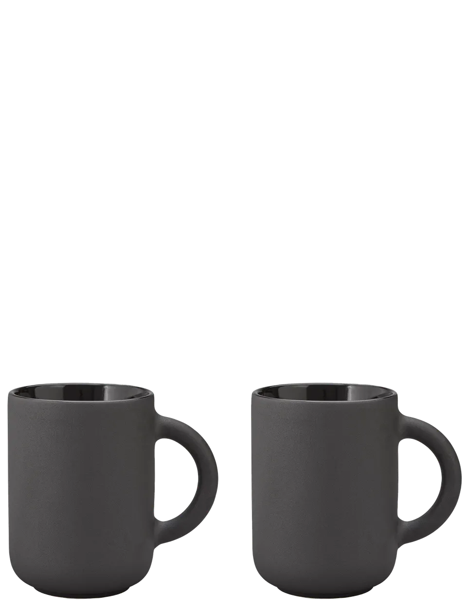 Stelton Theo mug 350 ml lot 2 grès noir mat thé café