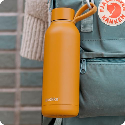 Quokka Solid Bouteille Inox 510 ml Amber poignée isotherme
