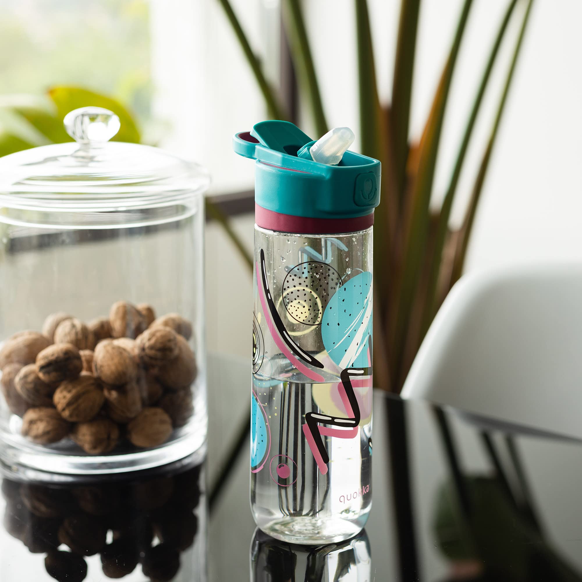 Quokka Quick Sip bouteille Tritan 830 ml Space noir paille