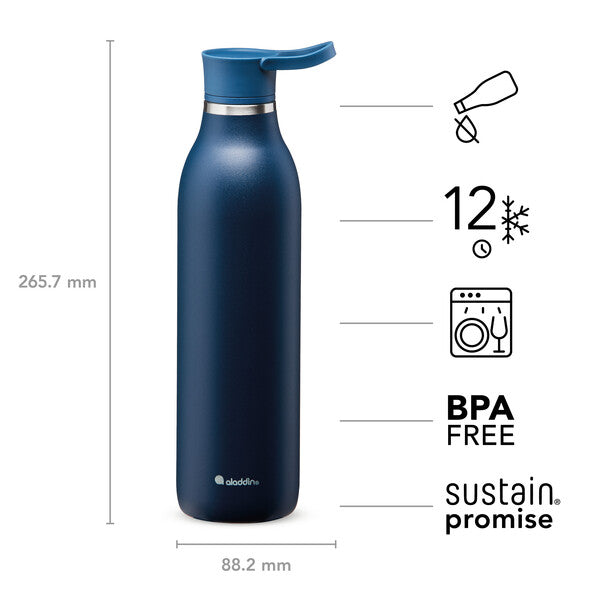 Aladdin CityLoop Thermavac eCycle Gourde isotherme 600 ml bleu marine froid