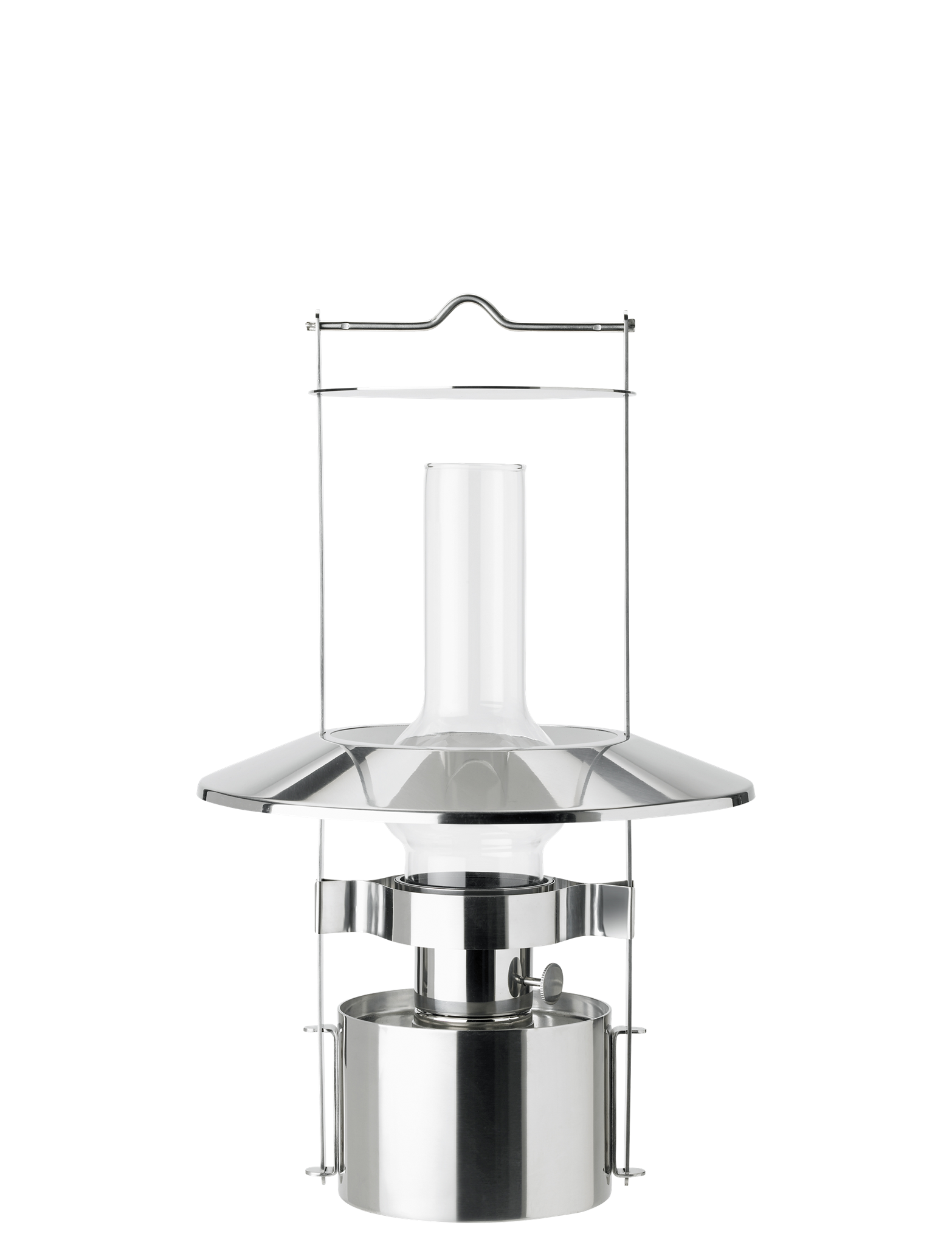 Stelton EM77 lampe tempête LED portable 43 cm inox