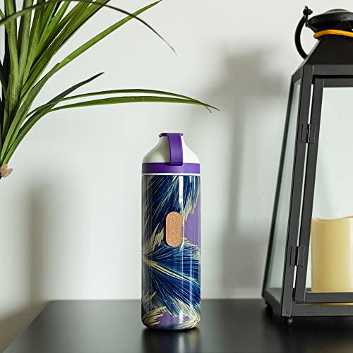 Quokka Mineral Steel Bouteille Inox 430 ml Feuille Électrique