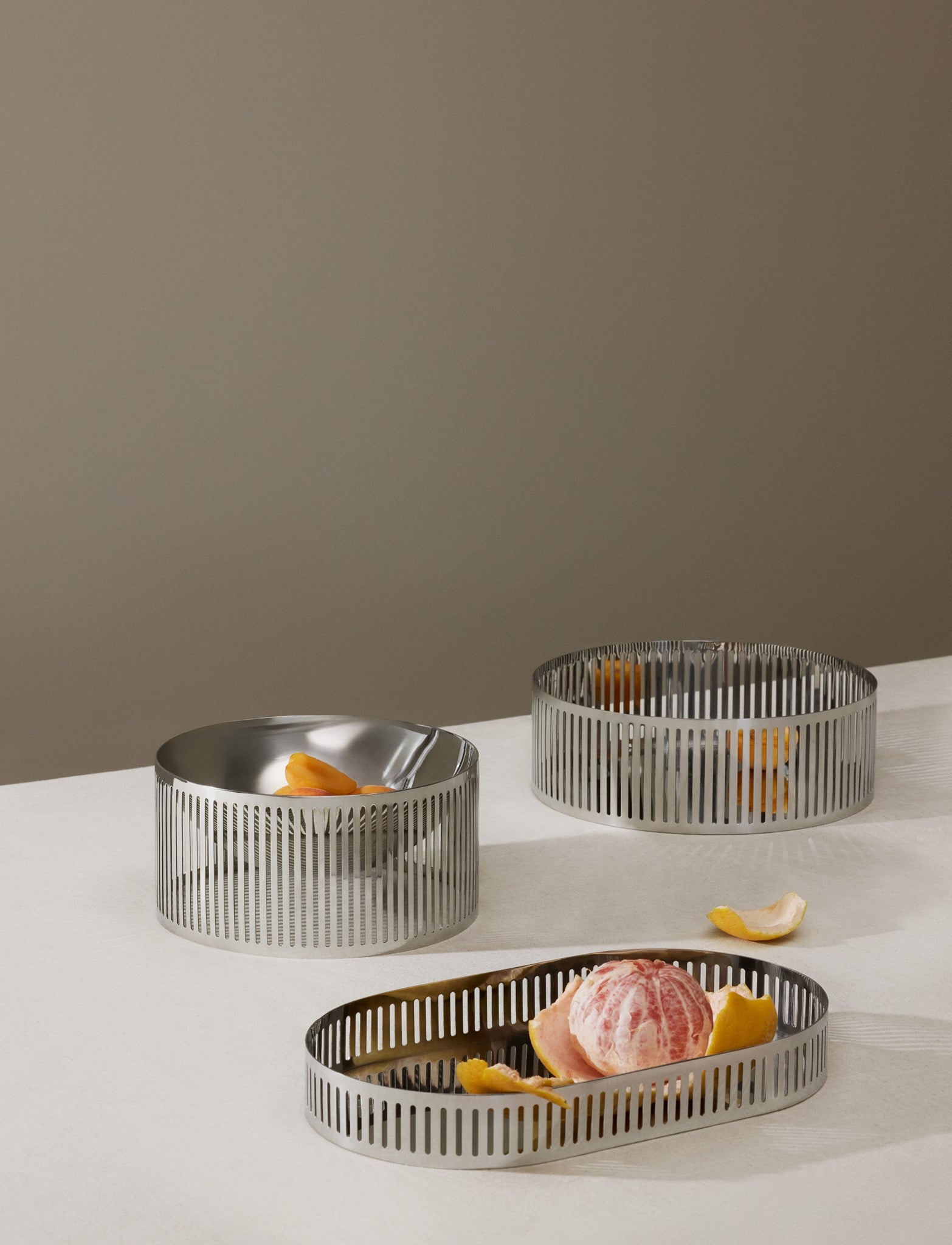 Stelton Orlo plateau service inox H 4 cm fruit