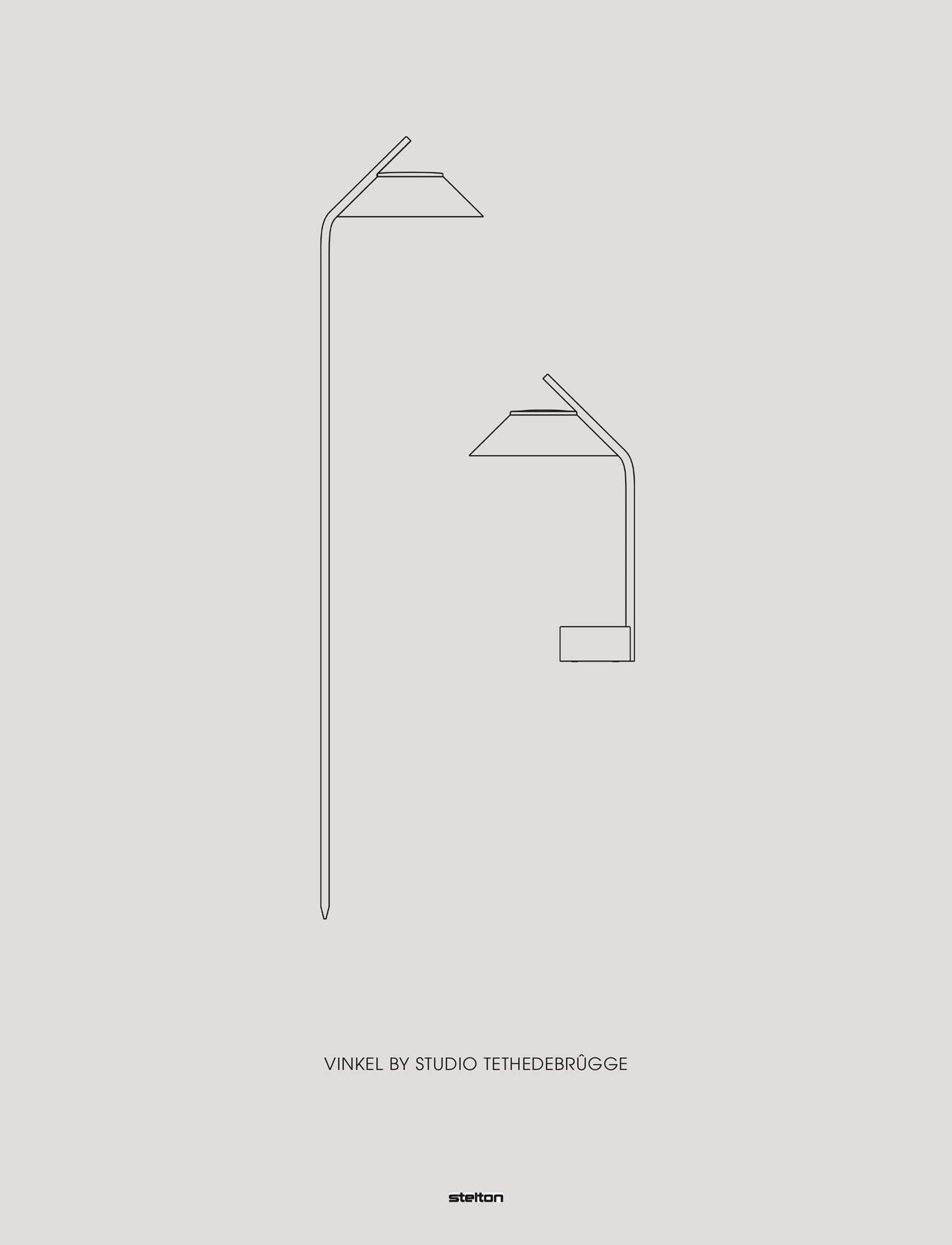 Stelton Vinkel lampe solaire LED piquet jardin