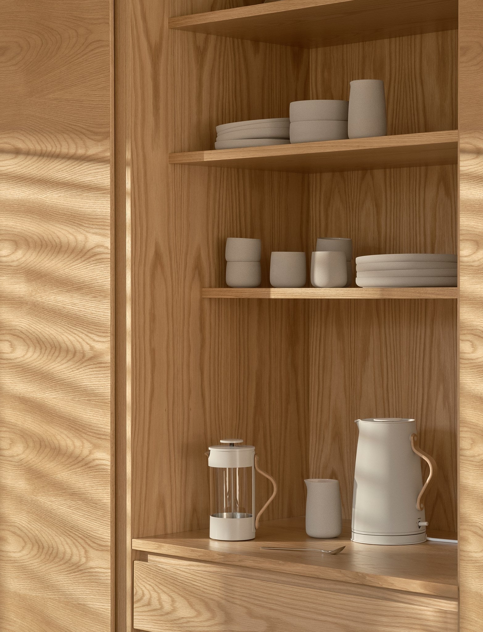 Stelton Emma cafetière à piston 1 L manche hêtre