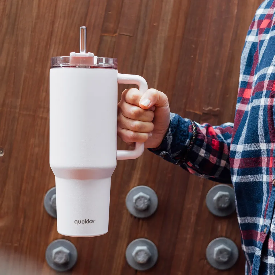 Quokka Stream Mug Isotherme Rose Clair 1200 ml Inox