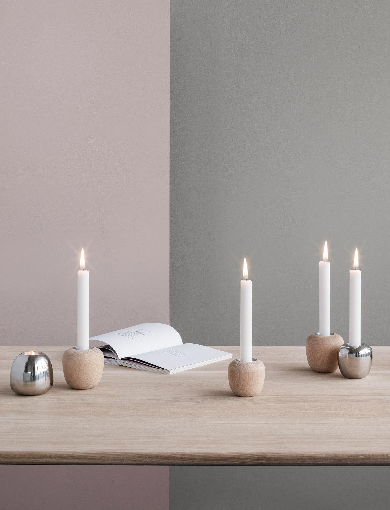 Stelton Ora bougeoir 6,5 cm inox réversible